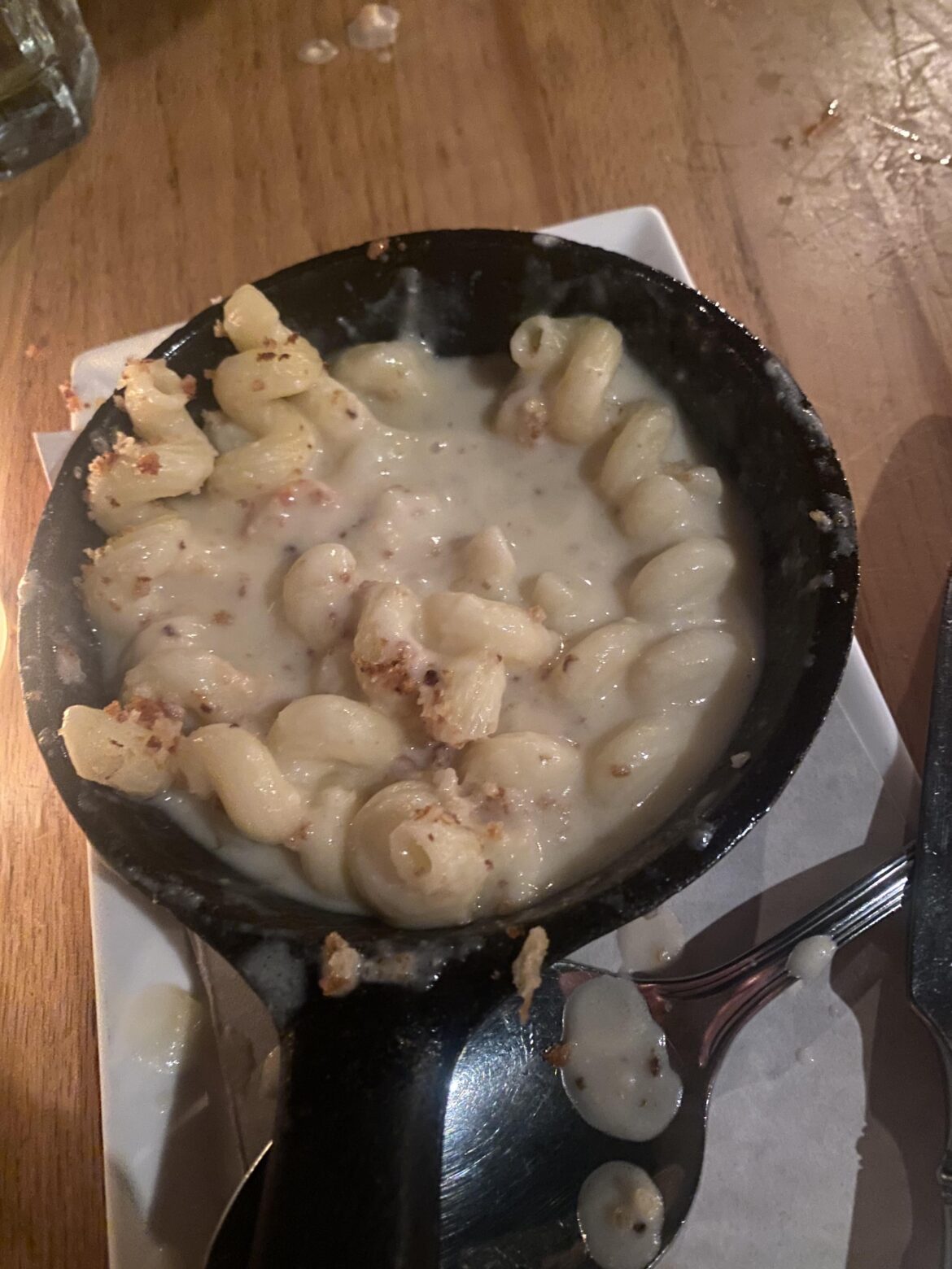 This Mac n cheese that I was served in a restaurant.