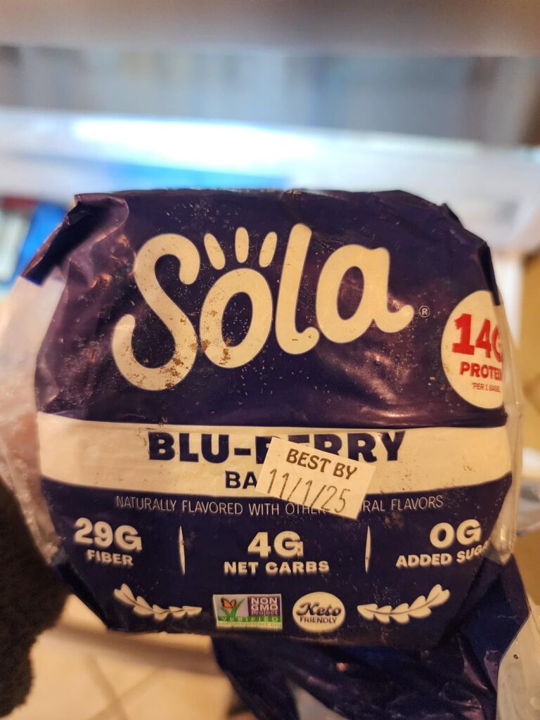 120 calories for a blueberry bagel, yes!