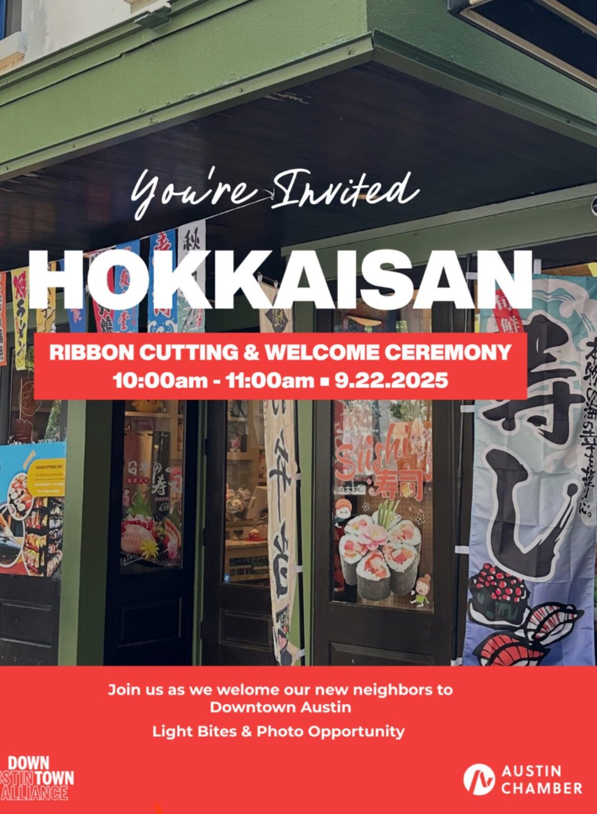 Ribbon cutting for Hokkaisan on Monday