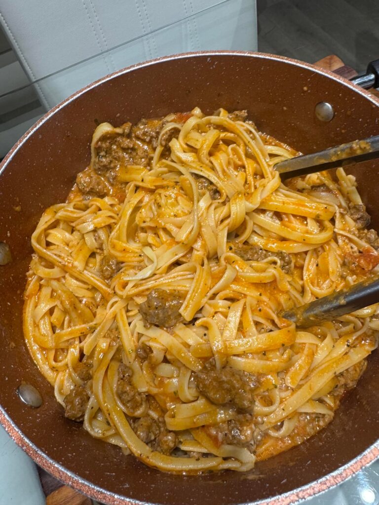 4 Cheese "spaghetti" that I decided to cover with cheese and bake after a couple cutwaters.