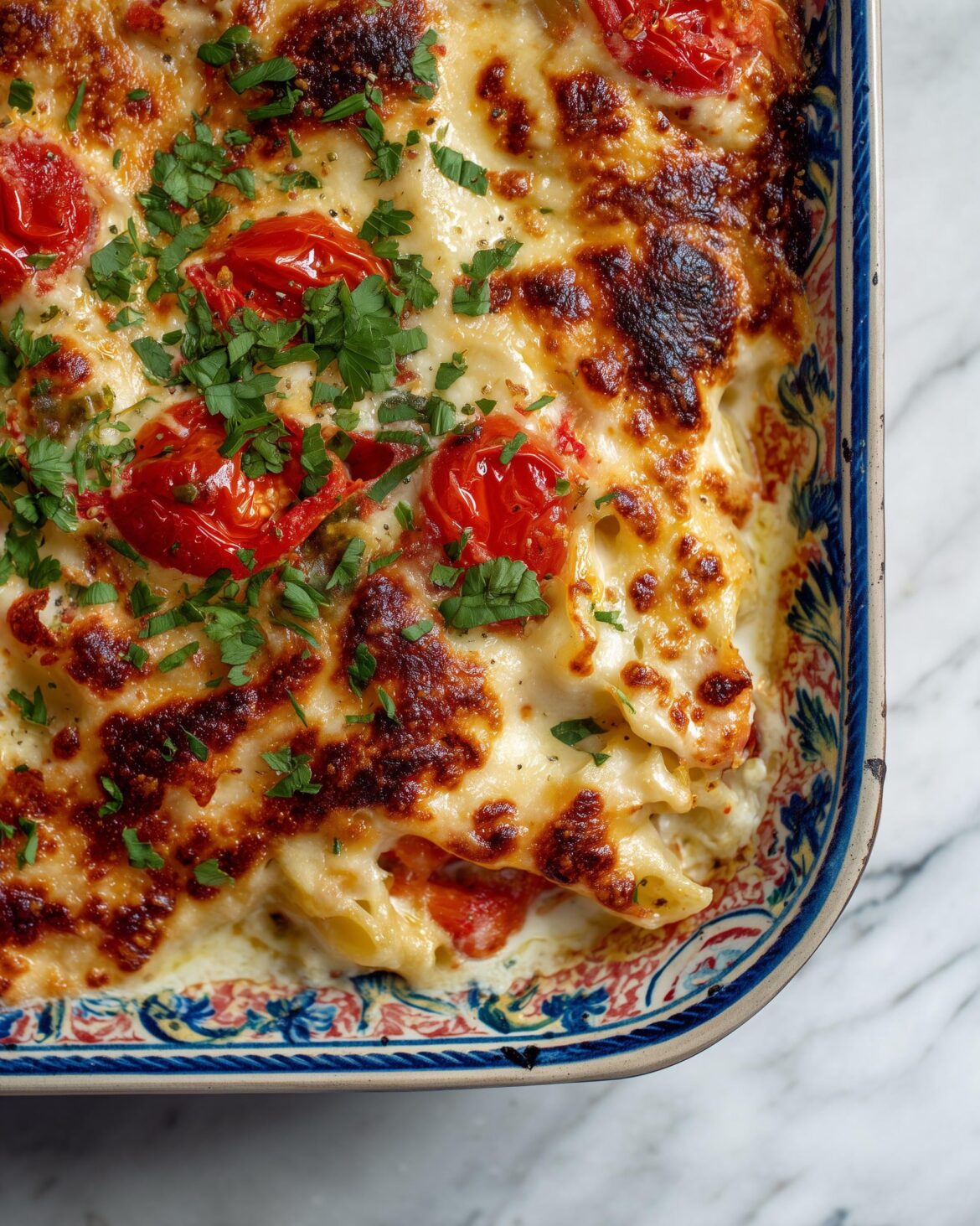 Vegan Cheese And Tomato Pasta Bake