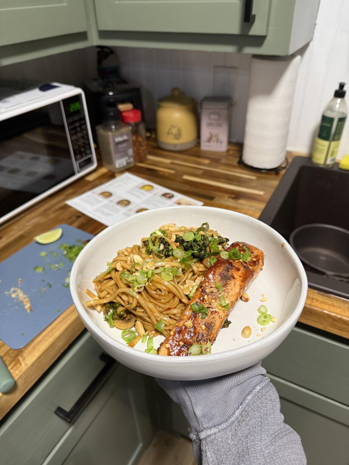 Thai-Inspired Steak Noodle Stir-Fry sub Salmon