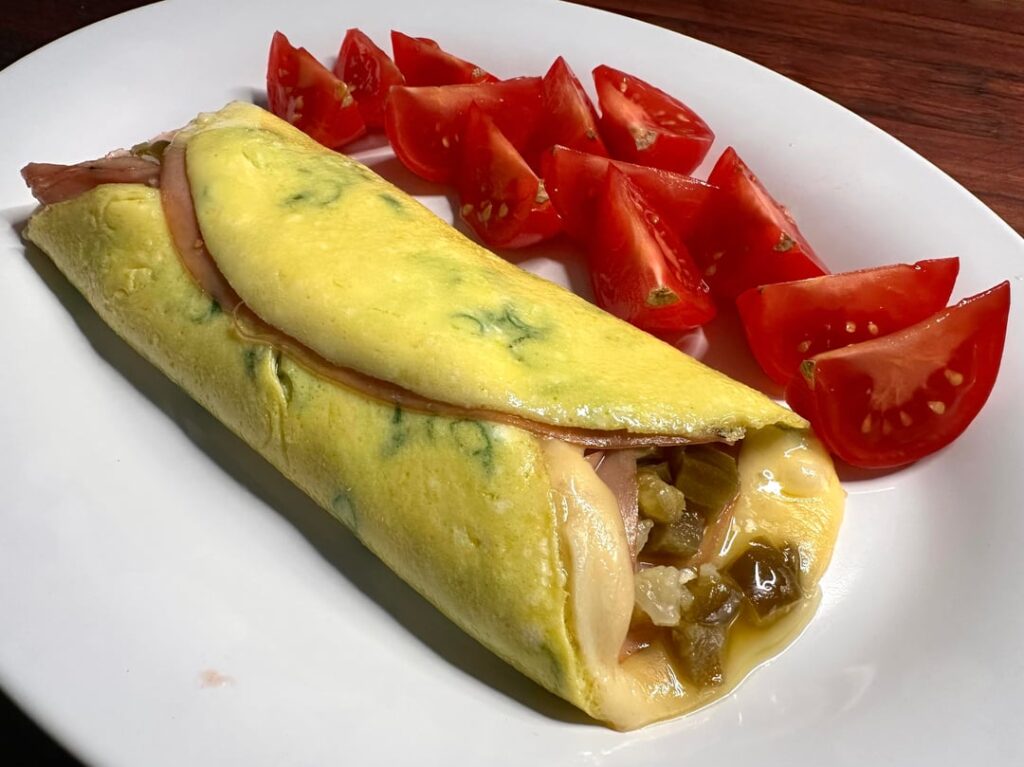 Mortadella and Giardiniera omelette