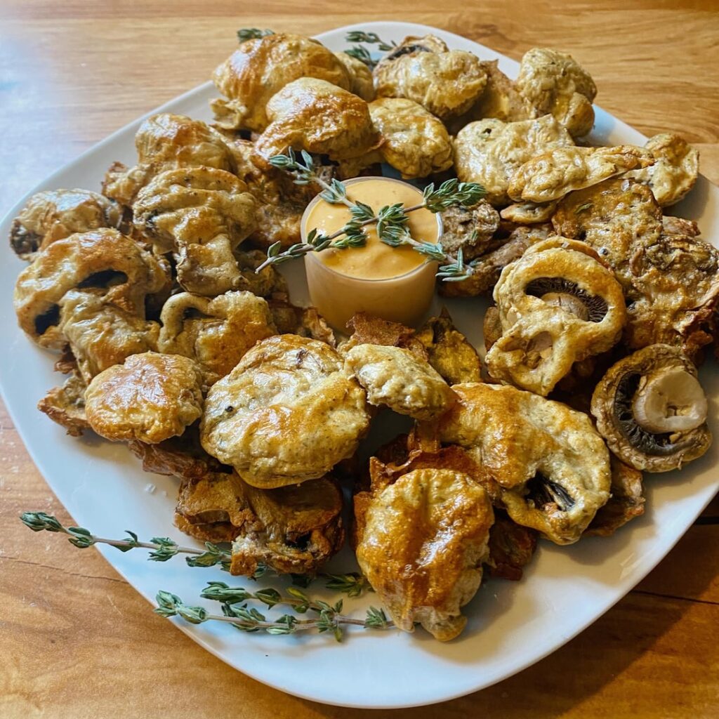 air fryer crispy mushrooms