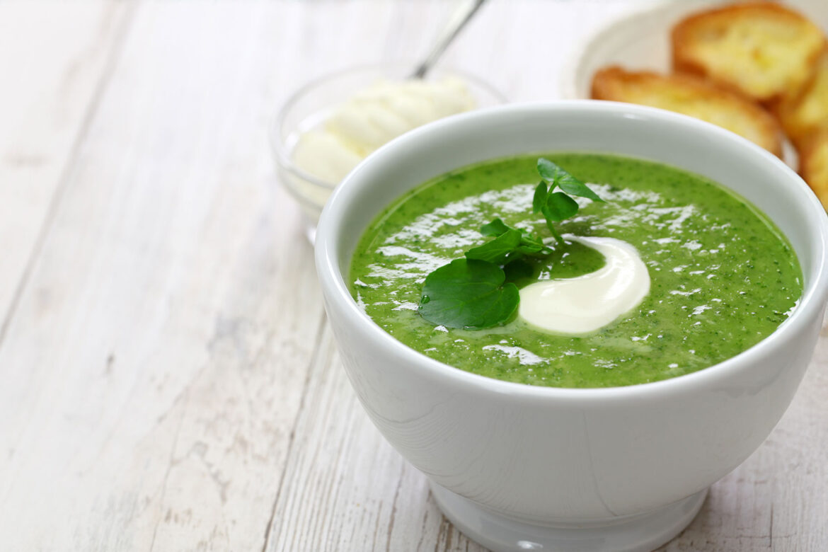 This “arrestingly good bowl of soup” is classic, simple and perfect for a light wintertime dinner Watercress soup (Getty Images/bonchan)
