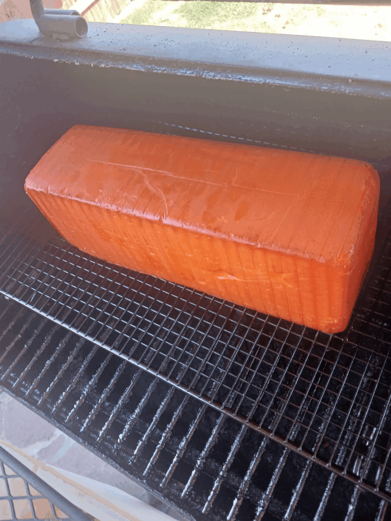 I Smoked a 5 pound block of Cheddar cheese.