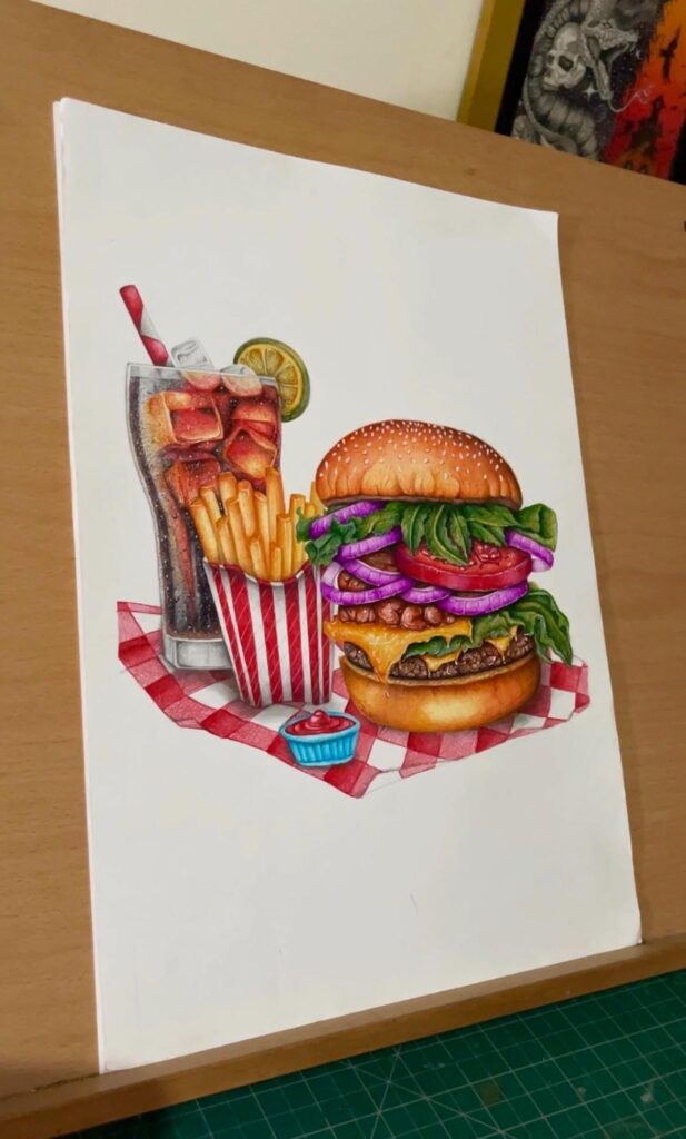 When she asked for a meal but ur an artist…(Ballpoint pen)