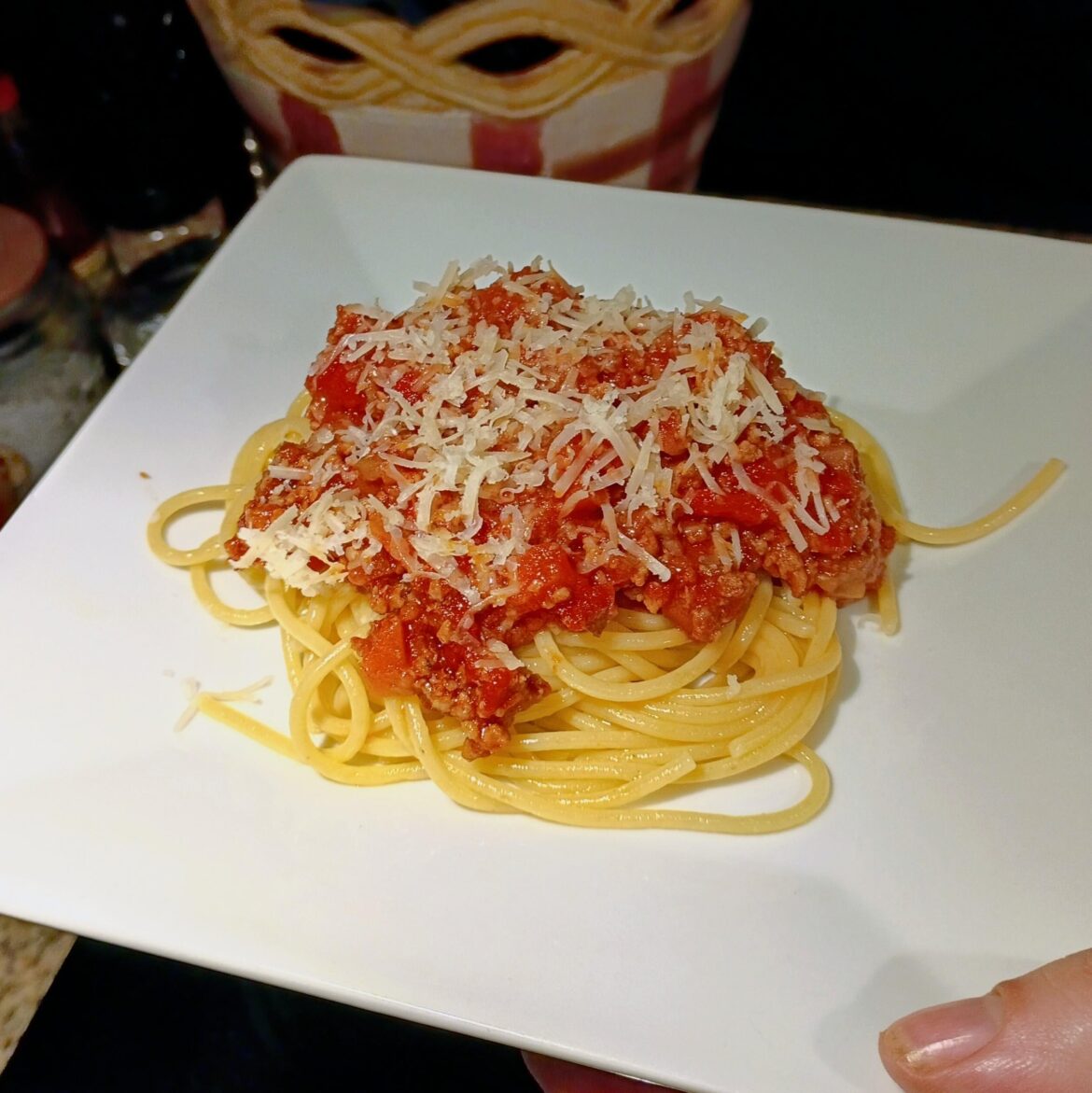Made some Spaghetti Bolognese in honor of my late wife, this was her favorite dish. Made some Spaghetti Bolognese in honor of my late wife, this was her favorite dish.