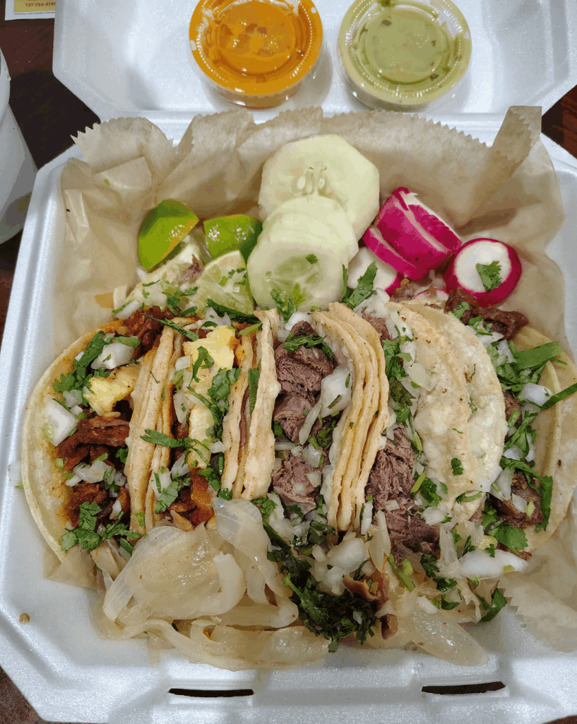 These were so good. Pastor, Lengua and Tripa