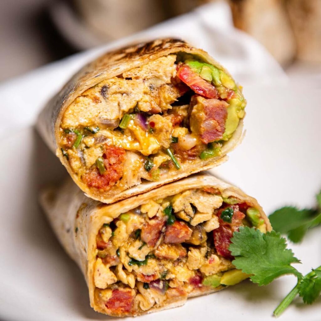 Breakfast Burrito with Chorizo