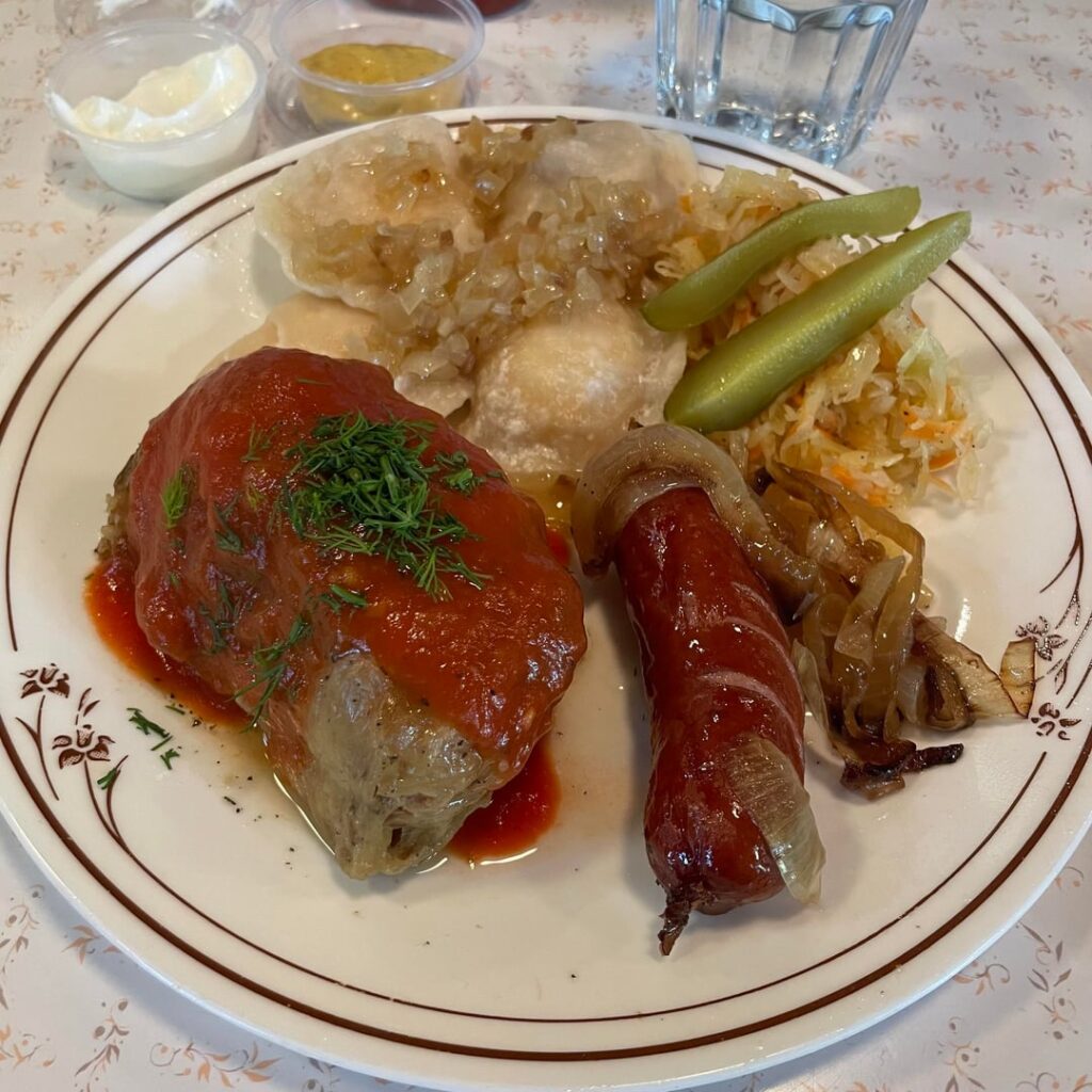 Plate of Polish goodness at Hastings Snack Bar