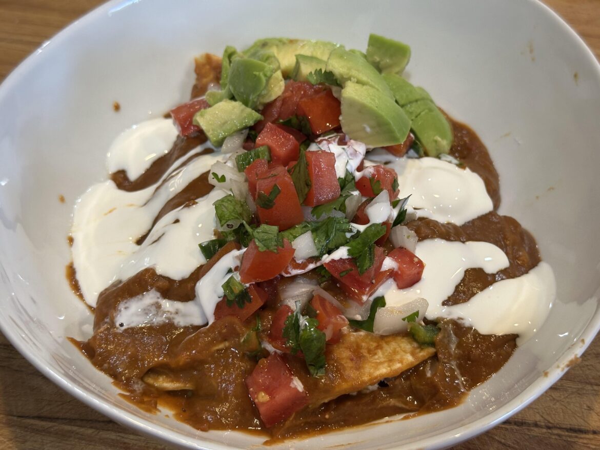 Finally made some Enfrijoladas