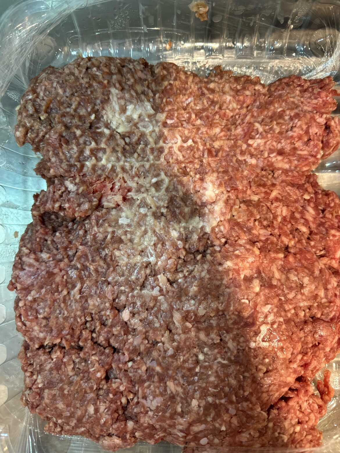 White stuff on ground beef
