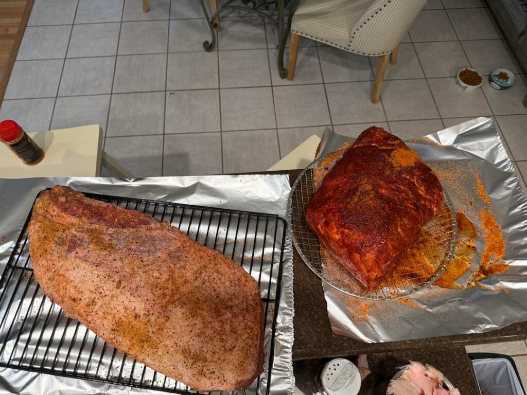A nice butt, nice rack and a perfect brisket
