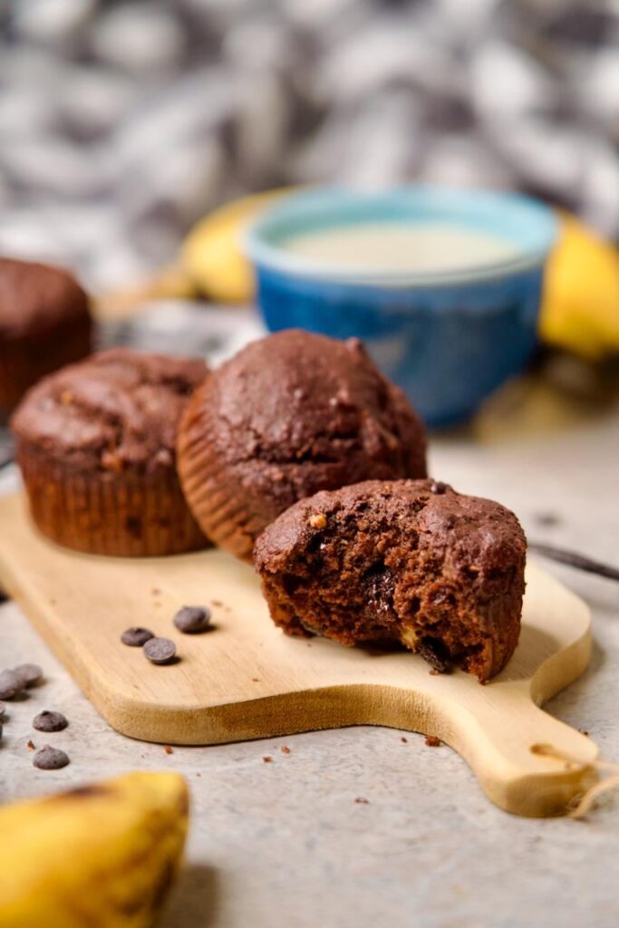 Gluten- and dairy free banana chocolate muffins