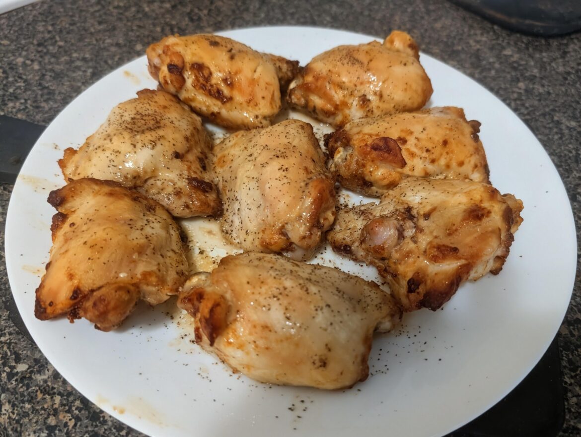 It's 8am and I wanted thighs. In tahini dressing. Well I got them