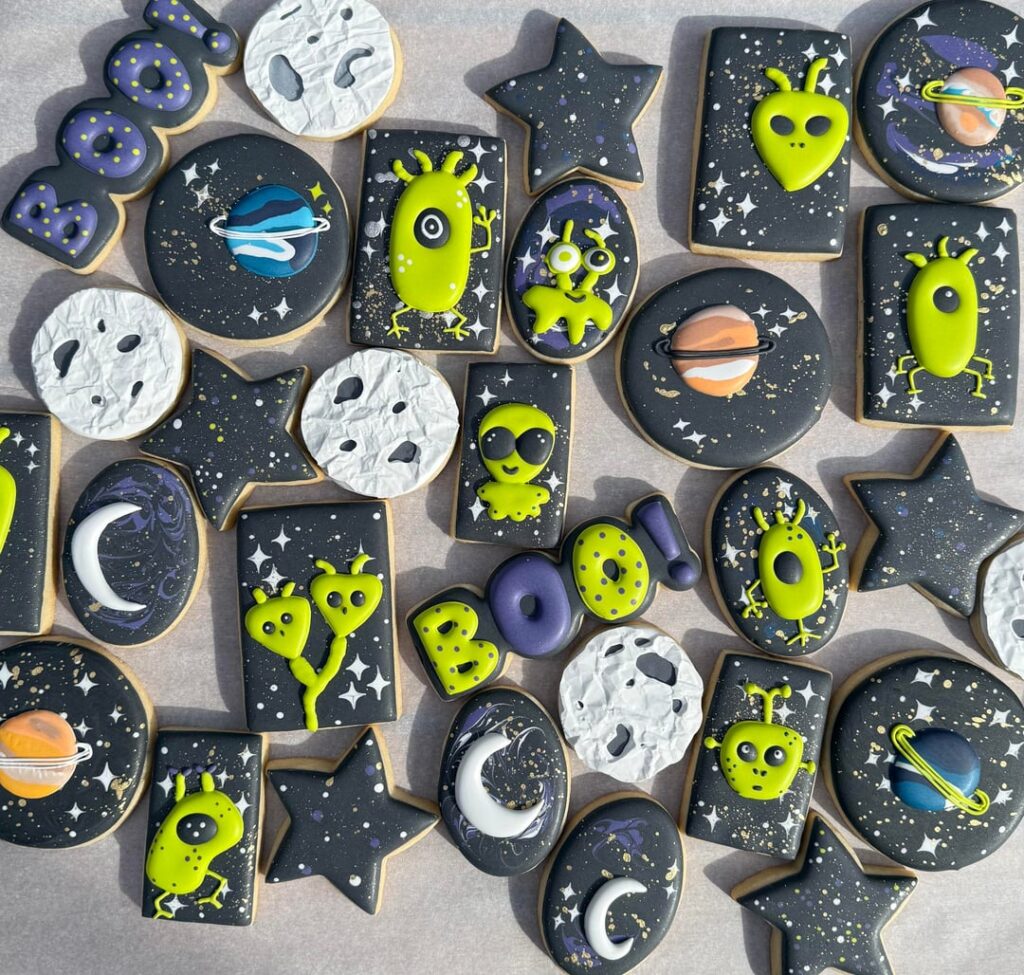 Alien/Space Halloween cookies Alien/Space Halloween cookies