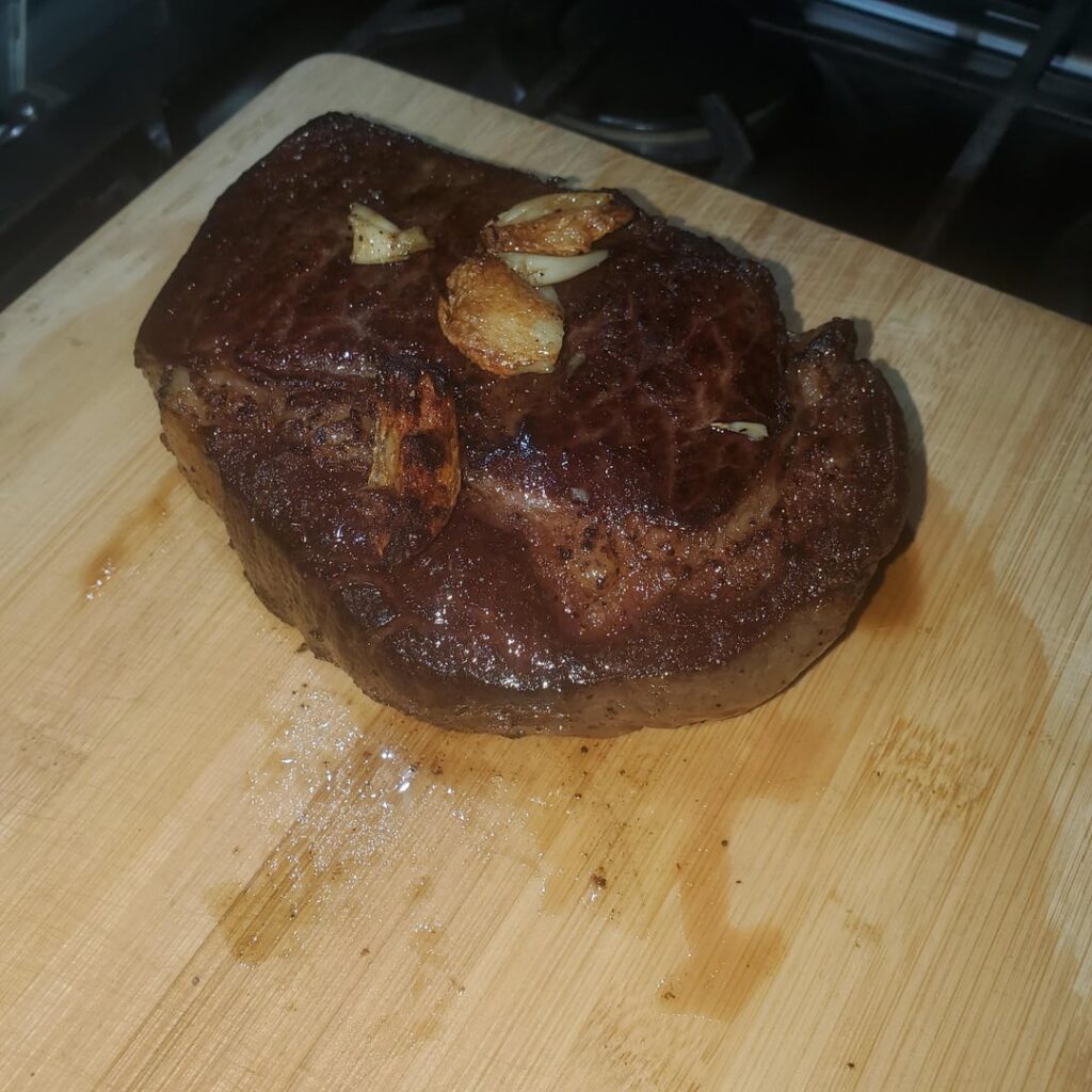 I cooked my first steak