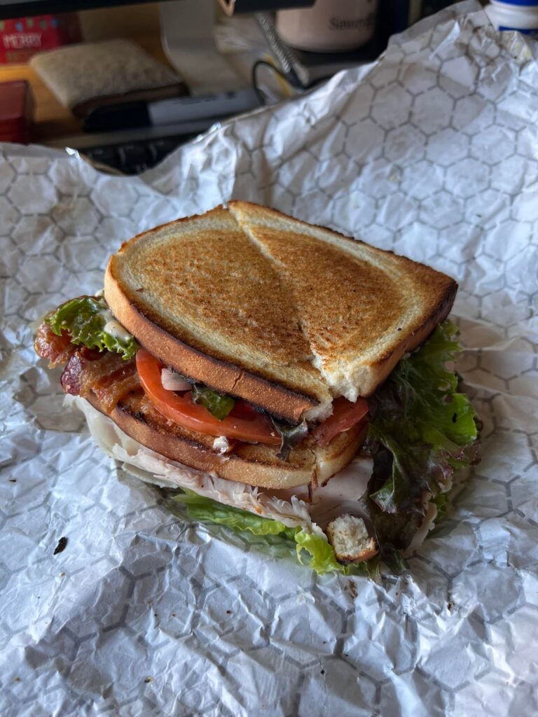My favorite club sandwich from my neighborhood grocery/deli