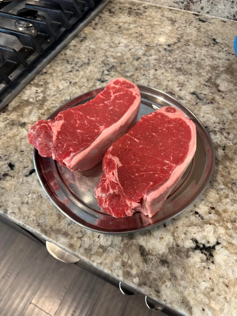 Costco NY Strips, reverse sear