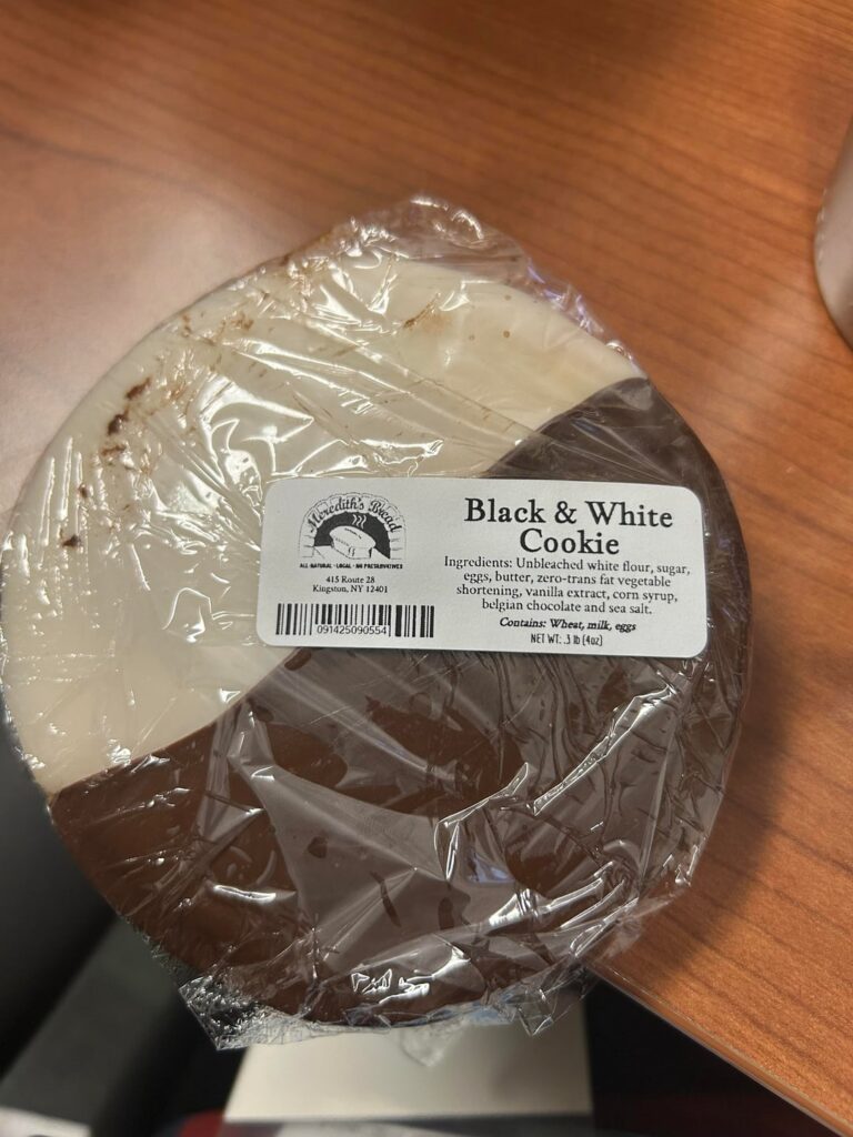 My favorite black and white cookie