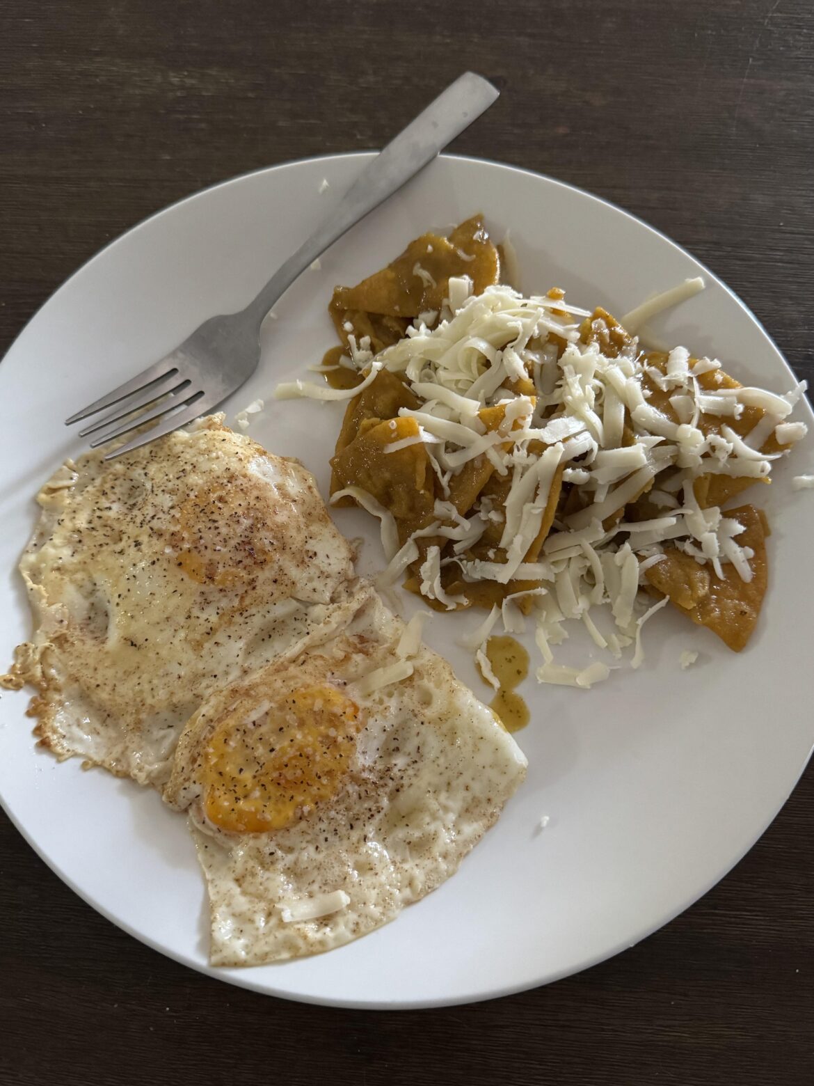 Chilaquiles and eggs