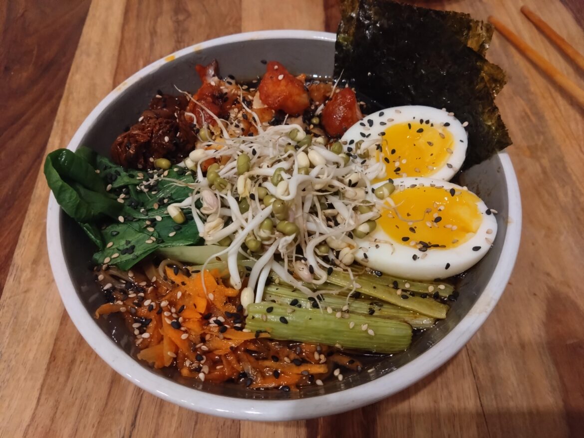 homemade and full loaded shoyu ramen