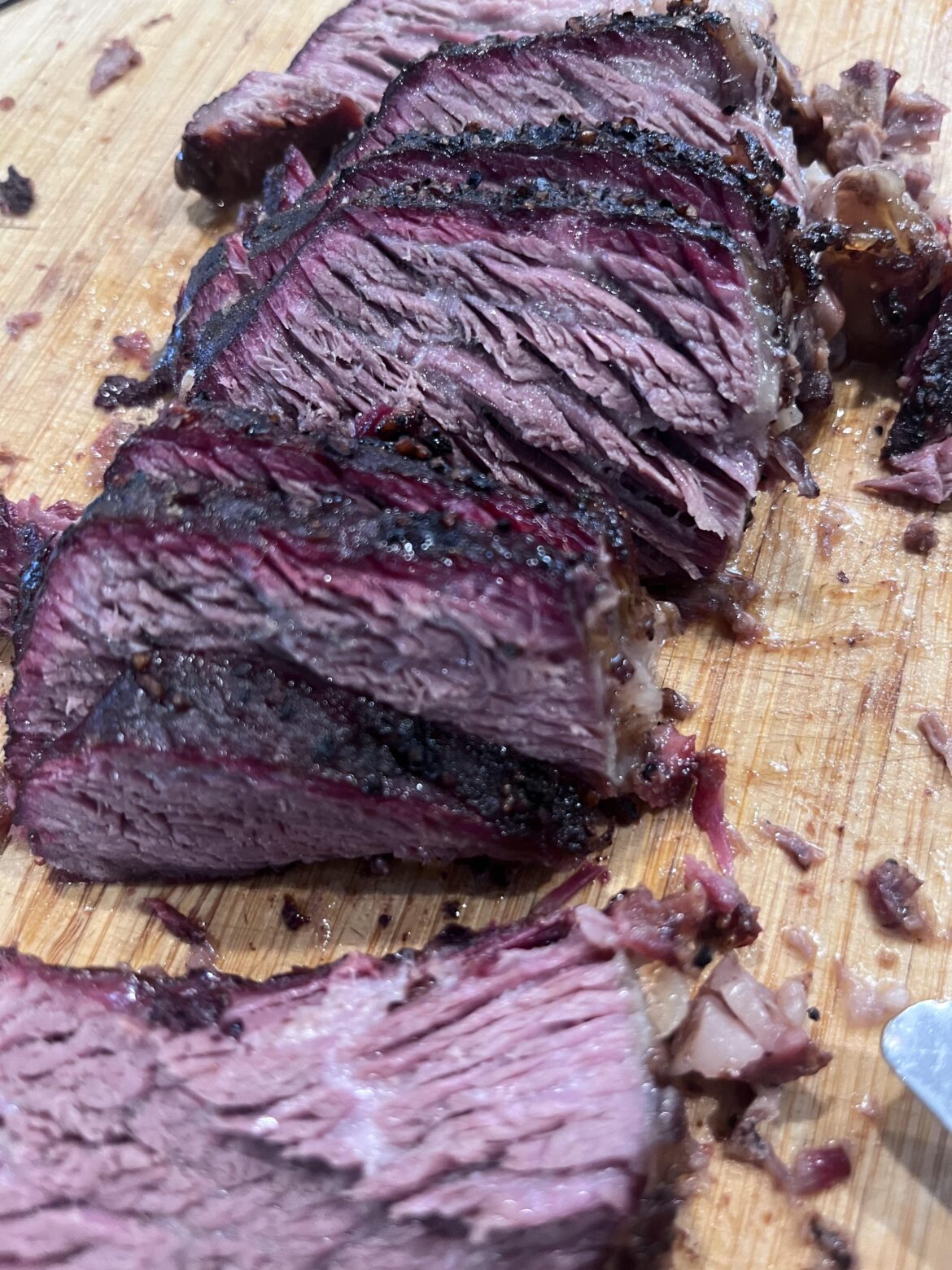 Smoked chuck steak, 6 hrs 45 minutes total