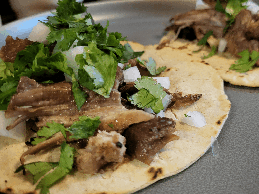 My lady and I cooked tortillas & carnitas.
