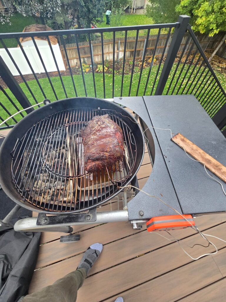 First smoke on the kettle. Turned out great! GO M'S!