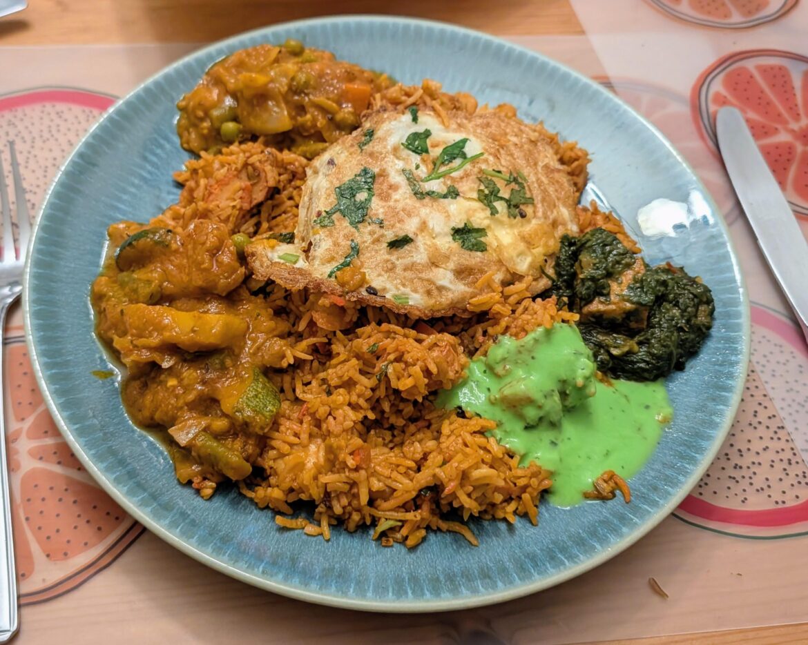 Indian menu had no descriptions but I lucked out with this Biryani 😋