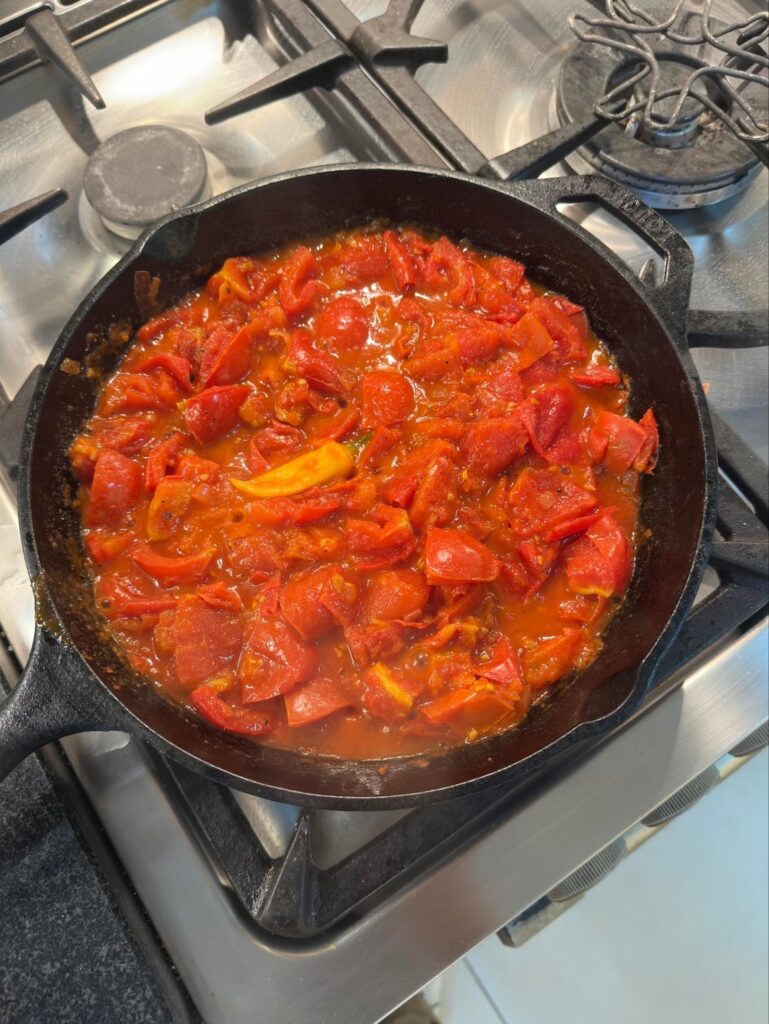 Starting with Galayet Bandora (a classic Jordanian dish which is mostly tomato stew) and ending up with shakshuka
