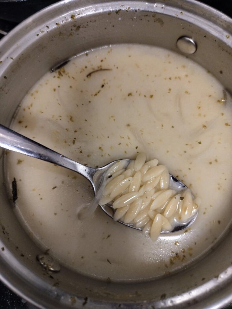 Orzo Soup (248kcal for entire pot)