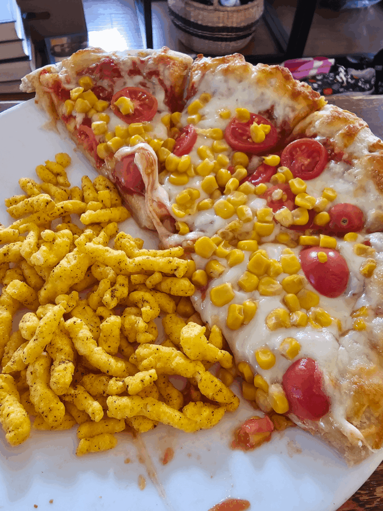 Friend Pizza w/ Cheetos in the wet