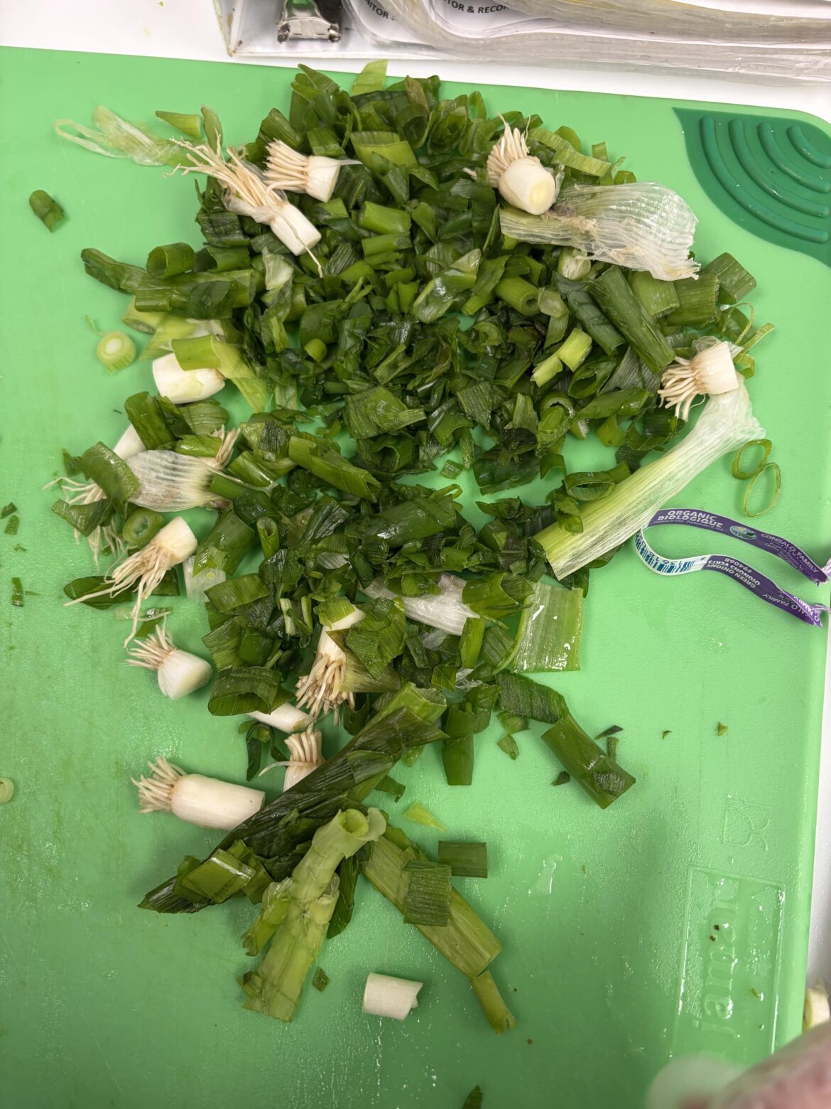 Day one of cutting scallions until they’re perfect