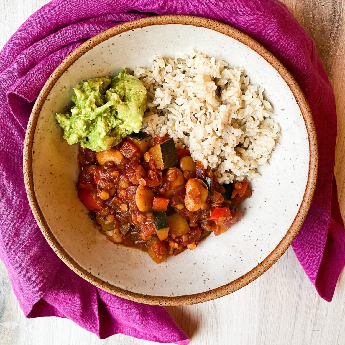 Lentil, Vegetable and Butter Bean Chili