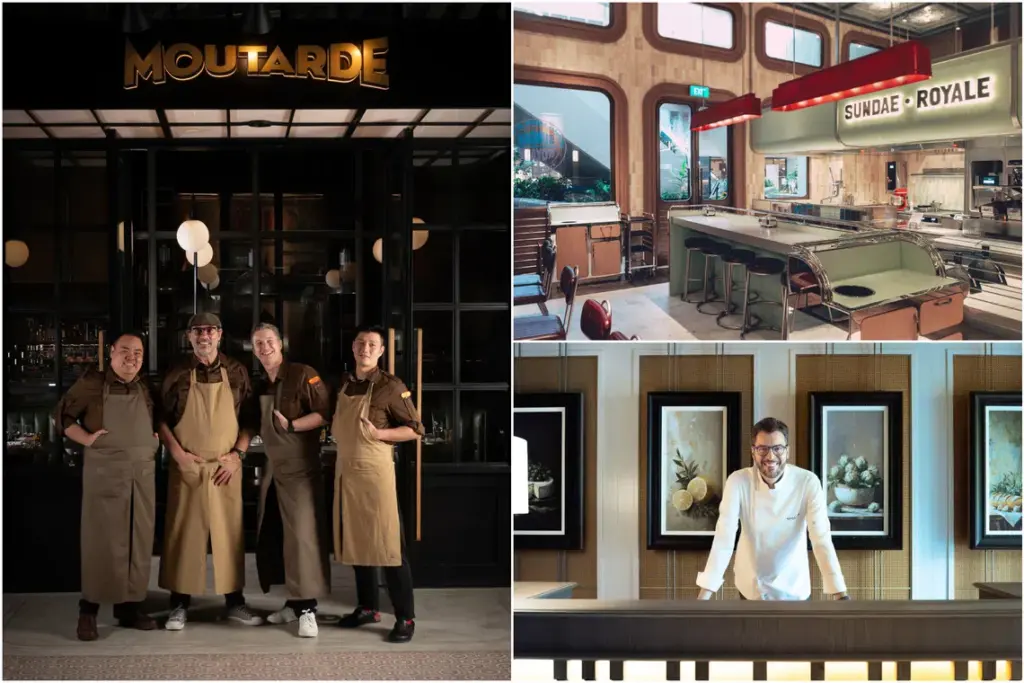 Moutarde offers French cuisine, dessert parlour Sundae Royale will offer a wide variety of sundaes and Laurus Table is a seafood-centric Italian restaurant.