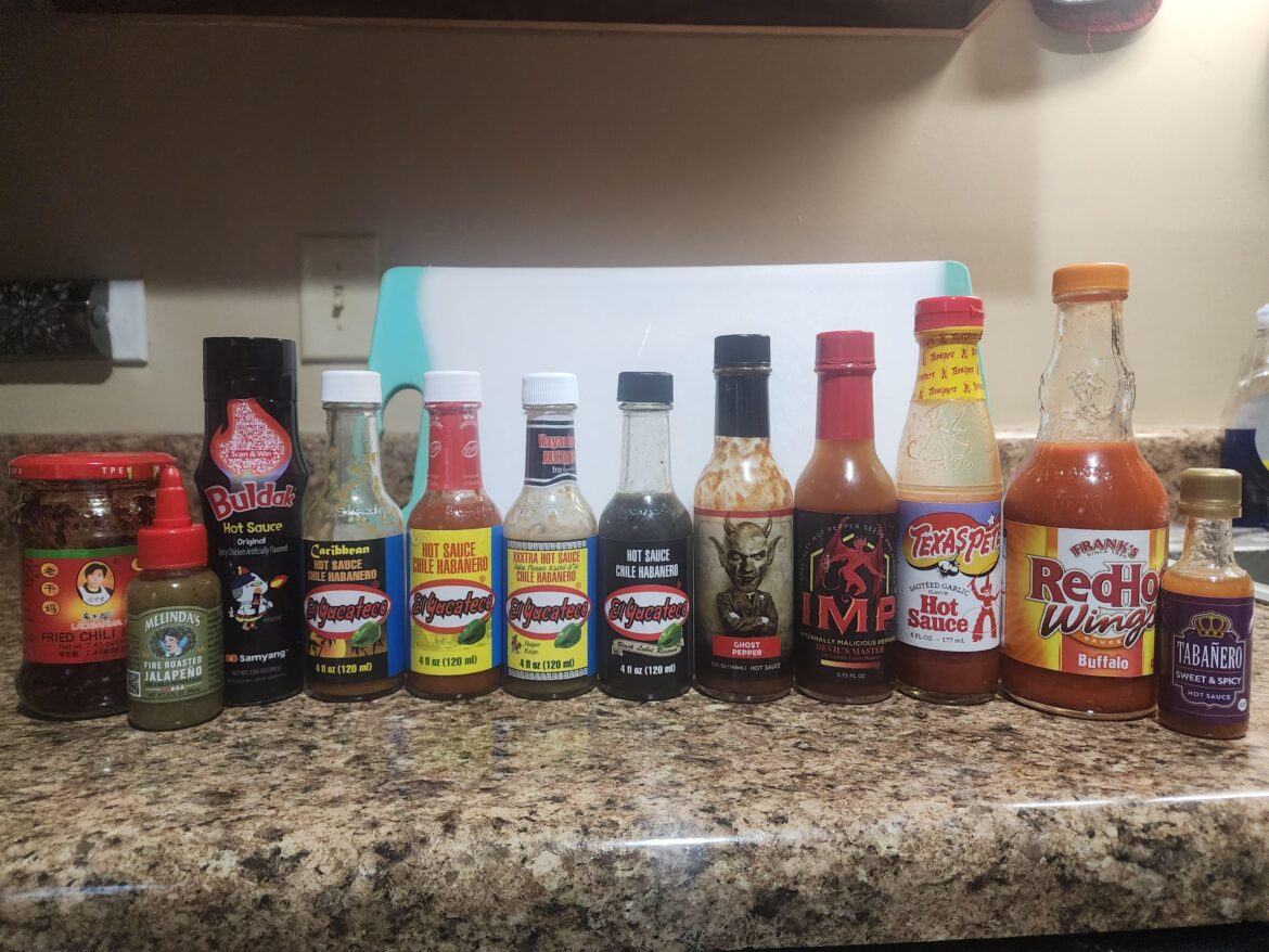 Current lineup. Just getting into hot sauces so it's not much..yet.