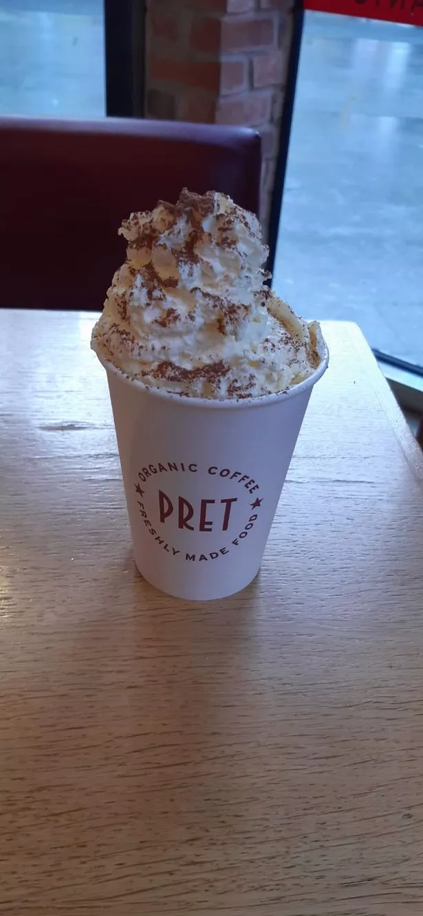 The Frosted Mint Hot Chocolate - a little too sweet for my liking