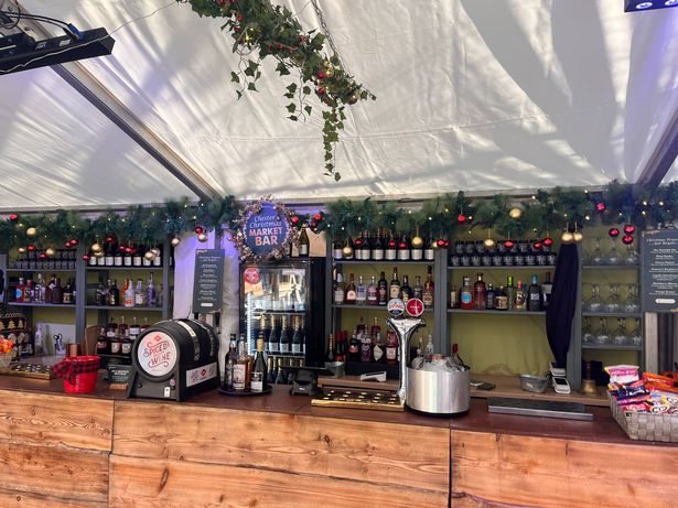 Inside the Chester Christmas Market bar