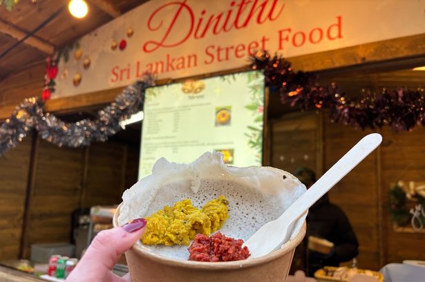 The Hopper Plater from Dinithi Sri Lankan Street Food stall at the Newcastle Christmas market