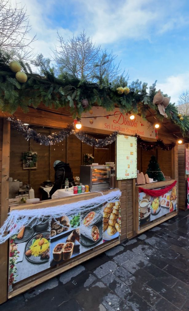 Dinithi Sri Lankan Street Food stall at the Newcastle Christmas market
