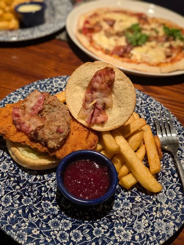 The buttermilk chicken and stuffing burger 