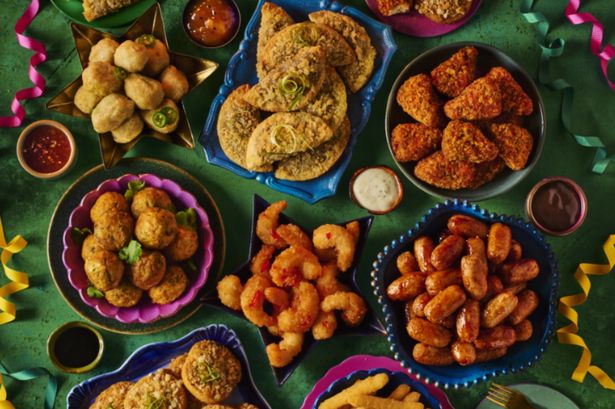 Plates of Christmas party food from Iceland