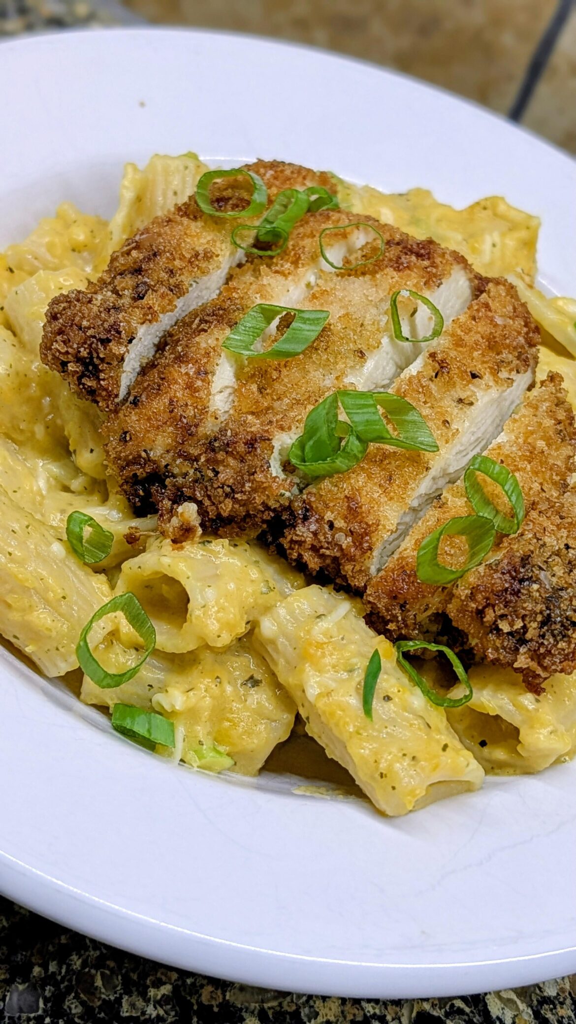 Tini's Crispy Chicken Cutlets & Rigatoni