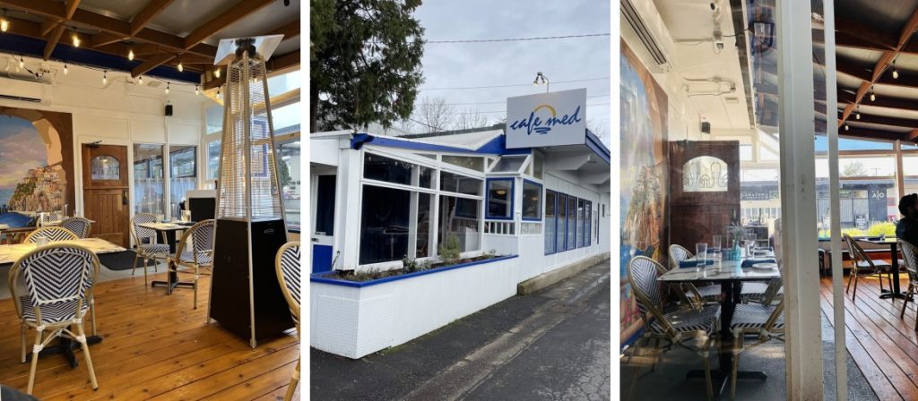 Warm and inviting restaurant interior at Café Med