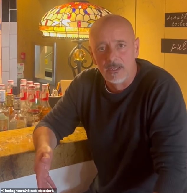 Marco Claudio Valente, owner of Don Ciccio in Highgate, blamed the closure of his restaurant on villagers in the well-heeled London neigbourhood