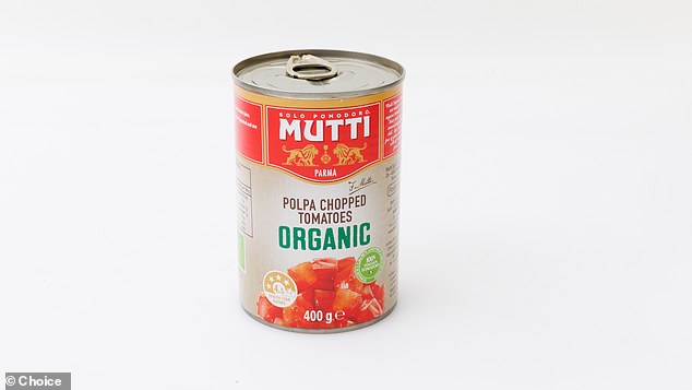 Of the 18 tins tested, Mutti Polpa Chopped Tomatoes Organic ($2.95) took the lead, scoring a stellar 80 per cent