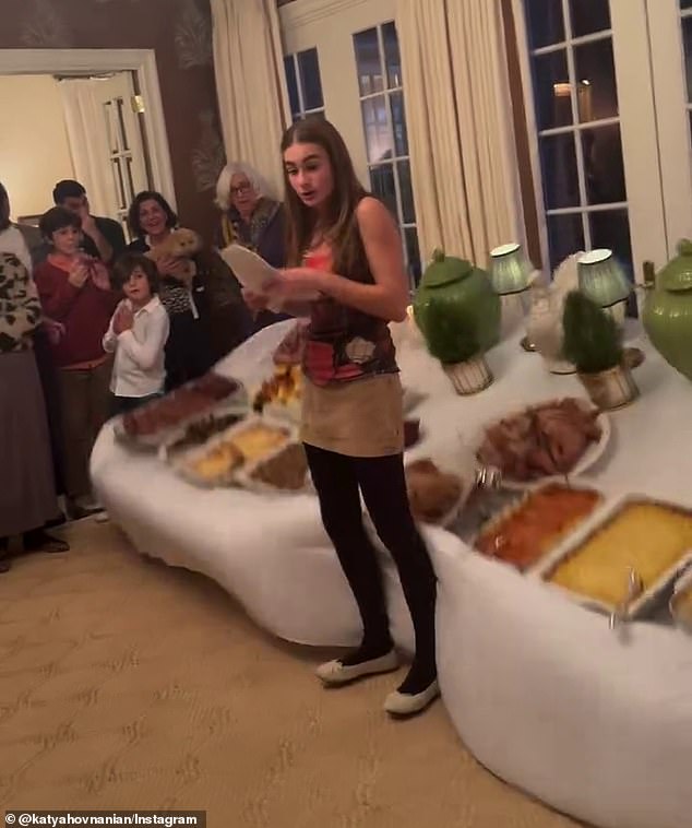 Moments later, a table, heavily loaded with food, suddenly collapsed under the weight of a feast fit for 150 people