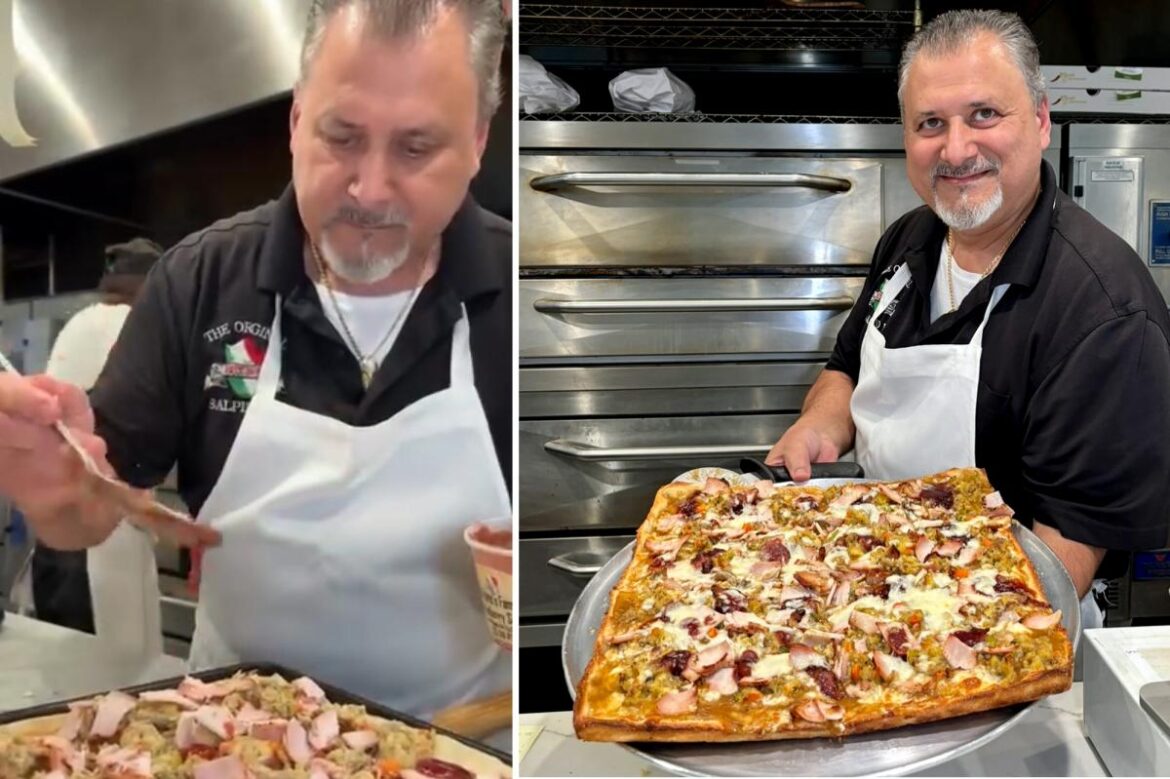 Exclusive | This LI pizzeria went viral for its Thanksgiving pie with all these trimmings Exclusive | This LI pizzeria went viral for its Thanksgiving pie with all these trimmings